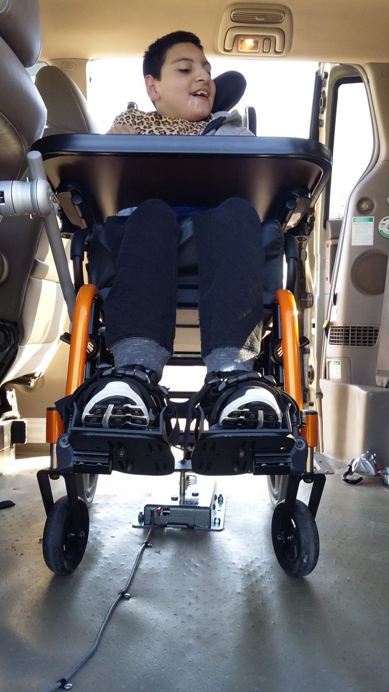 Edgar in new EZ Lock 1 Wheelchairs 4 Kids