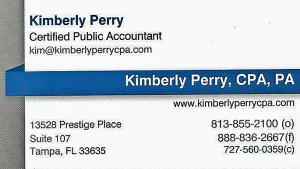 Kim Perry Business Card